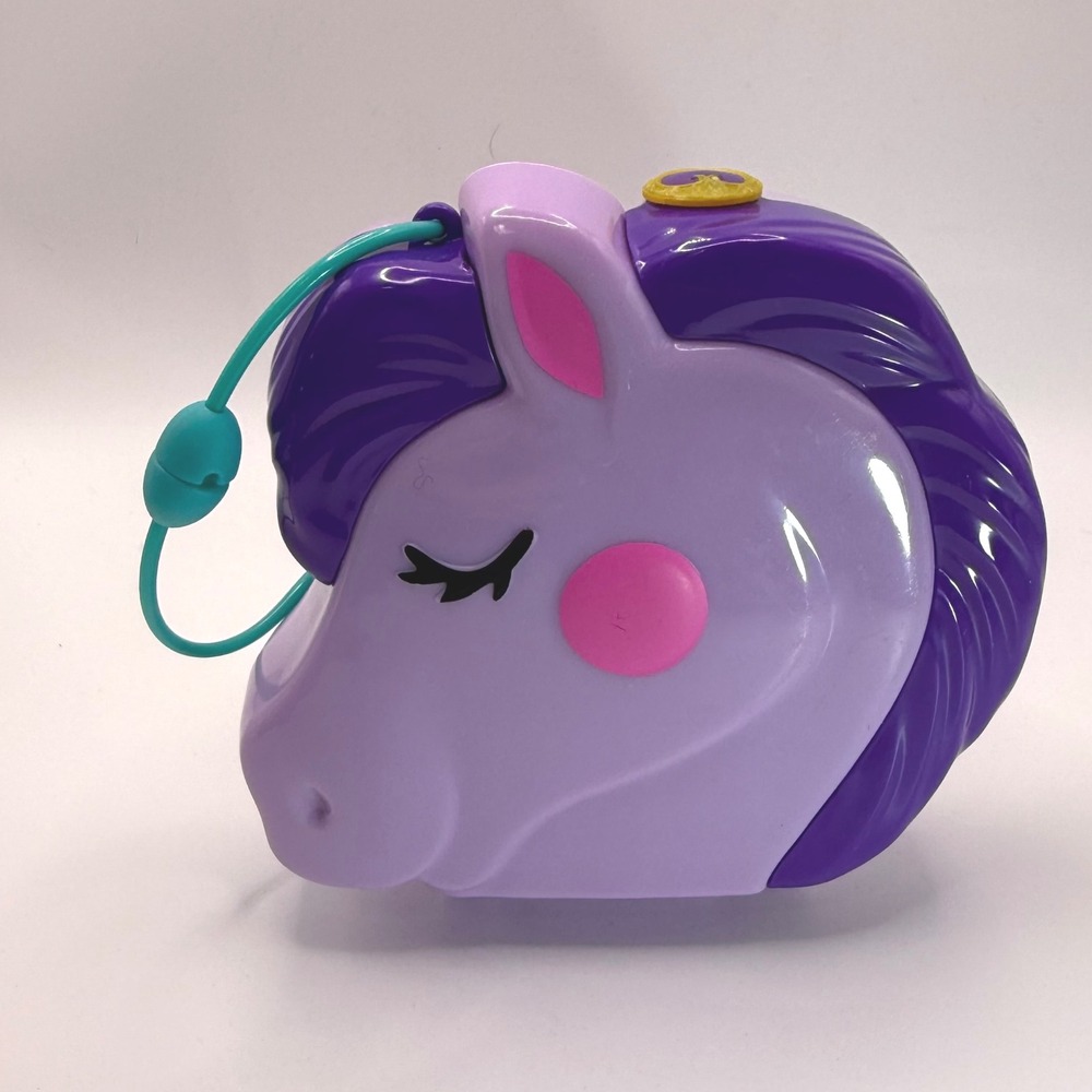 Polly Pocket Jumpin Style Pony Horse‎ Show Playset Compact Purple Pony